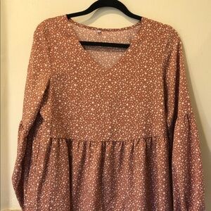Floral V-Neck Long Sleeve Dress | above knee | NWOT